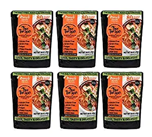 Miracle Noodle Ready to Eat Thai Tom Yum Meal, Shirataki Noodles, Pasta Alternative, Gluten Free, Paleo Friendly, 10 oz (Pack of 6)