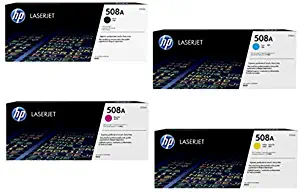 HP 508A Color Laserjet M553/ M577 Original Toner Cartridges, Black, Cyan, Magenta & Yellow