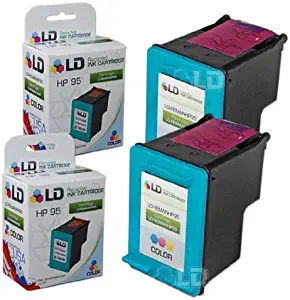 LD Remanufactured Replacement Ink Cartridges for Hewlett Packard C8766WN (HP 95) Tri-Color (2 Pack)