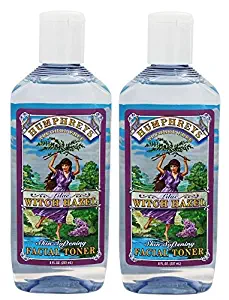 Humphrey's Lilac Witch Hazel Skin Softening Facial Toner (Pack of 2) Alcohol Free With Green Tea, Pro-Vitamin B5 and Papaya, 8 fl. oz.