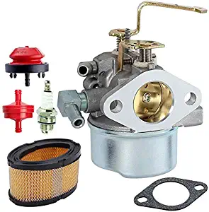 640152 Carburetor for Tecumseh 640152A 640023 640051 640140 640260B HM80 HM90 HM100 8hp -10hp Tecumseh Engine Coleman PowerMate 5000 watt Generator Carb with Air Filter Spark Plug kit