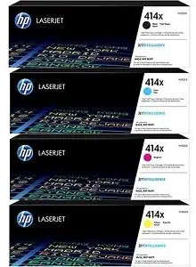 414X Set of COLORSHigh Yield Black Original Laserjet Toner Cartridge B,C,Y,M