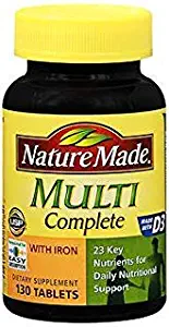 Nature Made Multi Complete Tablets - 130 ct, Pack of 2