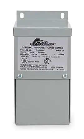 Acme Electric T279742S Low Voltage Distribution Transformer, Single Phase, 120/208/240/277 Primary Volts - 120/240 Secondary Volts, 2 kVA