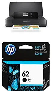 HP OfficeJet 200 Mobile Printer, (CZ993A) and HP 62 Black Original Ink Cartridge (C2P04AN) Bundle