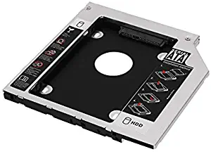 Padarsey Universal 12.7mm SATA to SATA 2nd SSD HDD Hard Drive Caddy Adapter Tray Enclosures for DELL HP Lenovo ThinkPad ACER Gateway ASUS Sony Samsung MSI Laptop