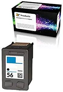 OCProducts Refilled HP 56 Ink Cartridge Replacement for HP PSC 1315 PSC 2410 PSC 1110 PSC 2175 Officejet 6110 Deskjet 450 PhotoSmart 7150 7260 Printers (1 Black)