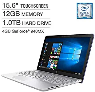 HP Pavilion 15-cc183cl Touchscreen Laptop - Intel Core i7-8550U - 4GB NVIDIA - 12 GB RAM 1TB HD (Renewed)